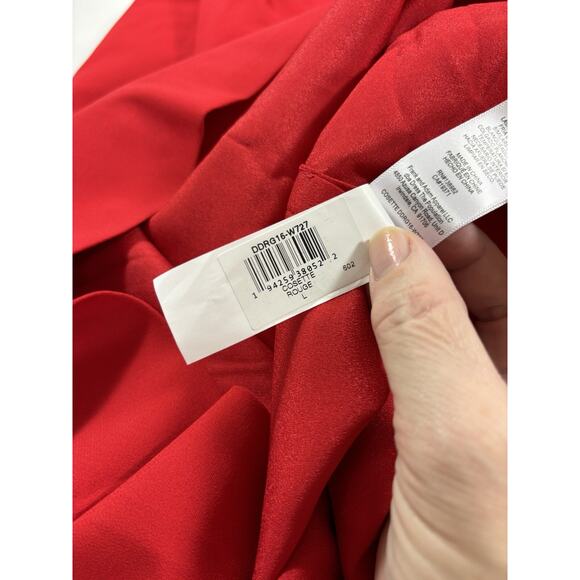 NWT Dress the Population Cosette Strapless Corset Dress Red Large Formal Boning - Picture 12 of 13